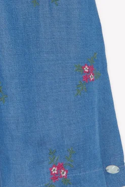 Robe Denim fleurs