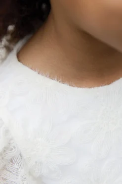 Robe Ecru tulle fleuri