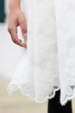 Robe Ecru tulle fleuri