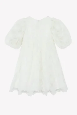 Robe Ecru tulle fleuri