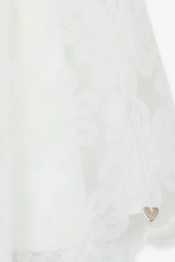 Robe Ecru tulle fleuri