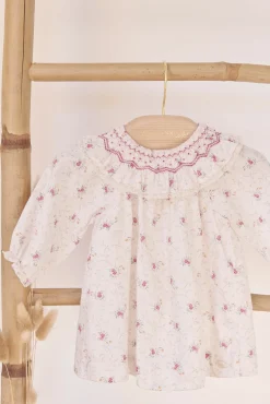 Robe Ecru broderie florale