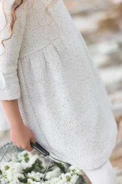 Robe Ecru en tweed