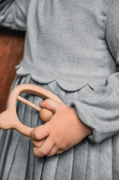 Robe Gris chiné plis religieux