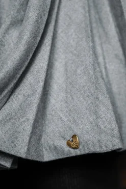 Robe Gris chiné plis religieux