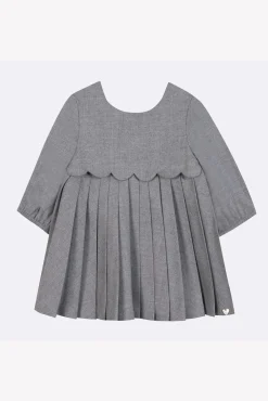 Robe Gris chiné plis religieux