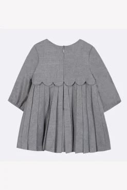 Robe Gris chiné plis religieux
