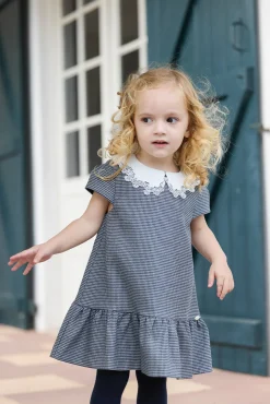 Robe Marine vichy irisé