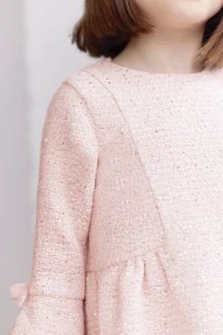Robe Rose pâle en tweed
