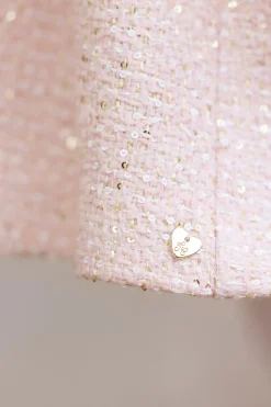 Robe Rose pâle en tweed