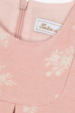 Robe Rose poudré imprimé floral