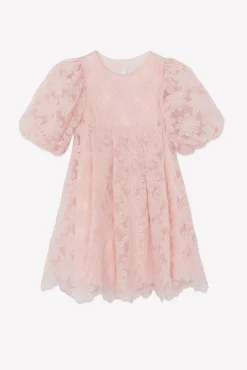 Robe Rose poudré tulle fleuri