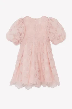 Robe Rose poudré tulle fleuri
