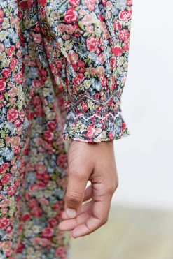 Robe Tissu liberty manche smock