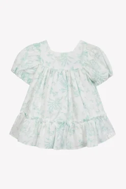 Robe Vert d'eau inspiration Toile de Jouy