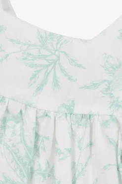 Robe Vert d'eau inspiration Toile de Jouy