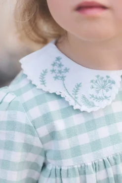 Robe Vert d'eau vichy