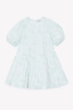 Robe Vert d'eau inspiration Toile de Jouy