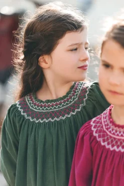 Robe Vert de gris velours