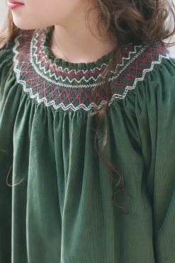 Robe Vert de gris velours