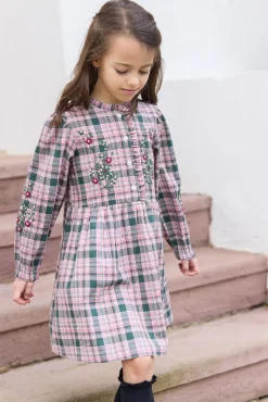 Robe Vert de gris à carreaux