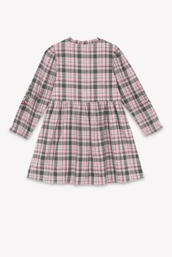 Robe Vert de gris à carreaux