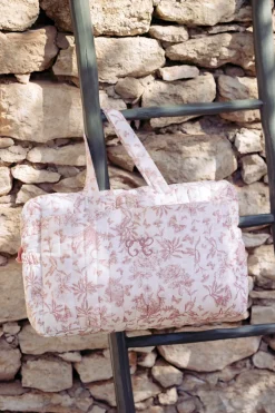 Sac à langer Imprimé inspiration Toile de Jouy rose
