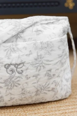 Sac à langer Imprimé inspiration toile de jouy gris