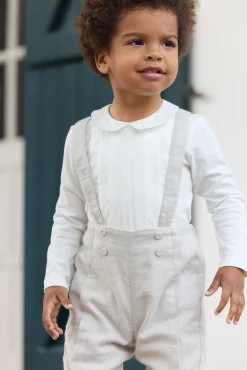 Salopette Beige chiné à boutons