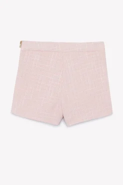 Short Rose poudré tweed