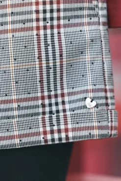 Short Chataigne à carreaux