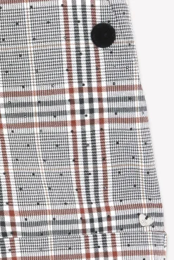 Short Chataigne à carreaux