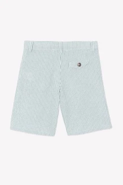 Short Emeraude rayures