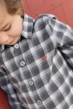 Surchemise Gris moyen chiné carreaux