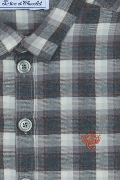 Surchemise Gris moyen chiné carreaux