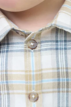 Surchemise Ecru carreaux