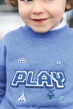 Sweat Bleu électrique play