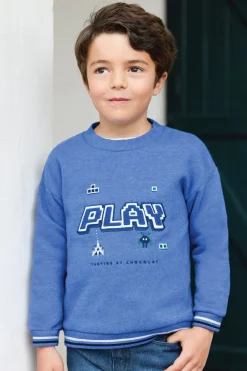 Sweat Bleu électrique play