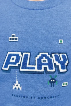 Sweat Bleu électrique play