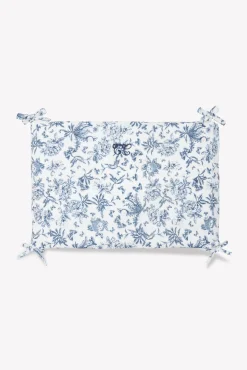 Tour de lit Imprimé inspiration toile de jouy bleu