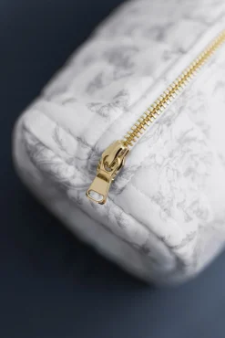 Trousse de toilette Imprimé inspiration toile de jouy gris