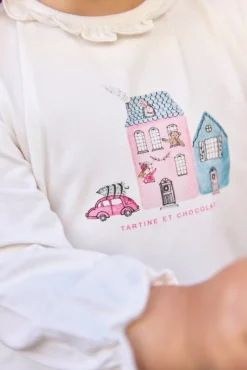 T-shirt Prune illustration maison de campagne