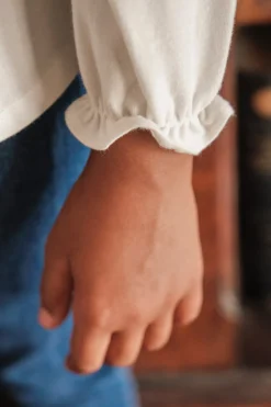 T-shirt Ecru volanté