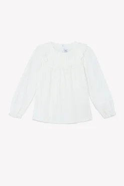 T-shirt Ecru volanté