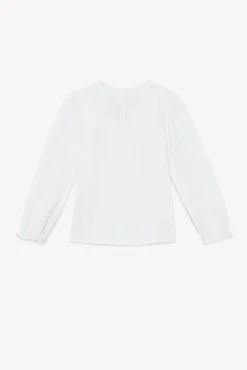 T-shirt Ecru volanté