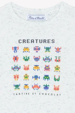 T-shirt Bleu électrique illustration créatures