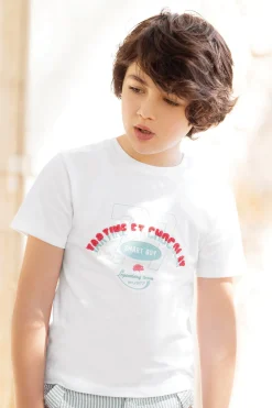 T-shirt Blanc illustration summer