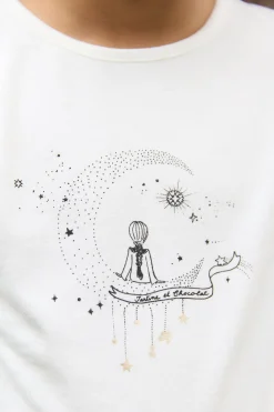T-shirt Ecru illustration rêves étoilés