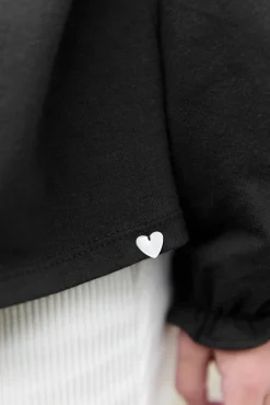 T-shirt Noir volanté