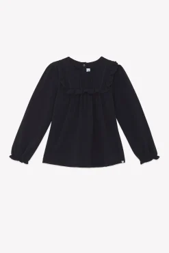 T-shirt Noir volanté